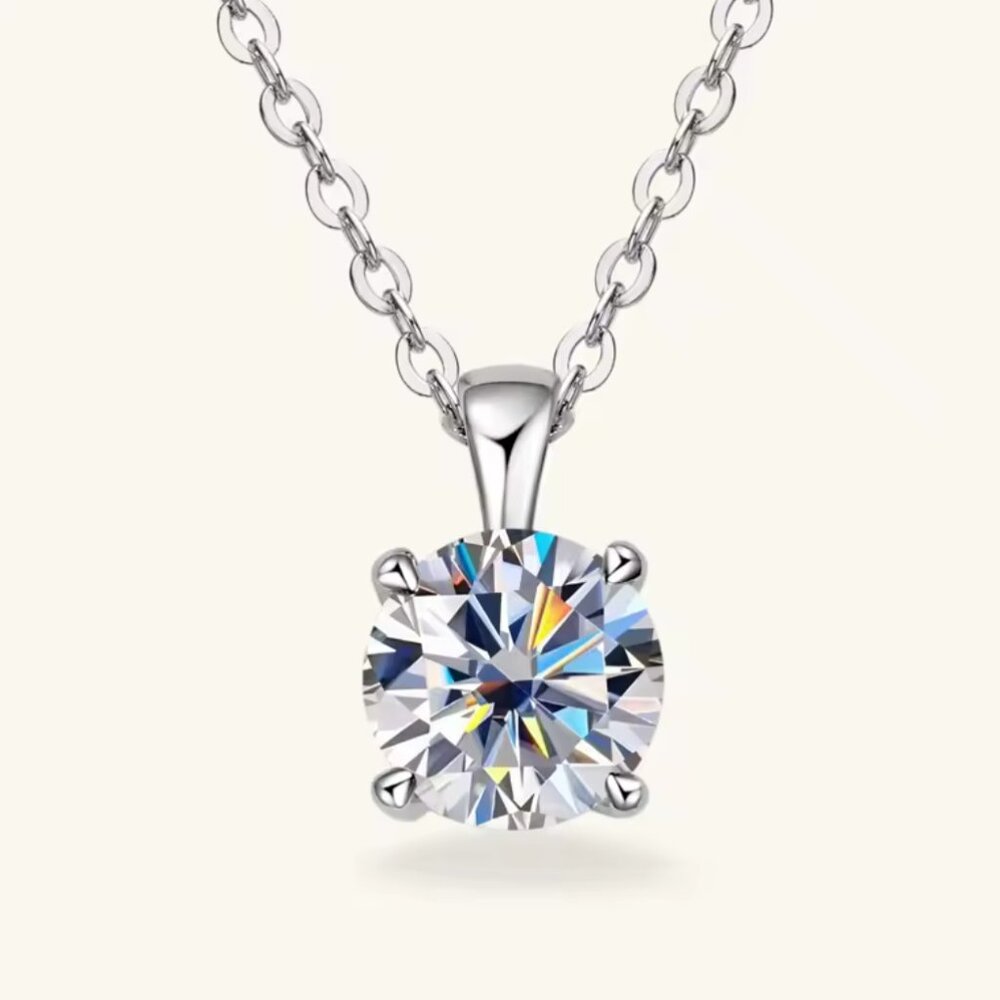 1.0 ct moissanite certified s925 necklace